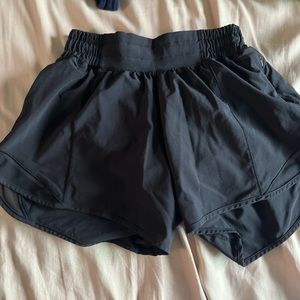Black lululemon running shorts size 2